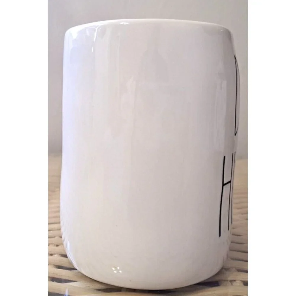 Dunn Hunter Rae Dunn Artisan Collection 20 oz. White Mug Dark Green Lettering